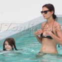 Katie Holmes And Suri Hit The Pool