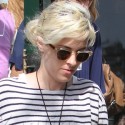 Samantha Ronson Hits Up Starbucks With Mystery Blonde