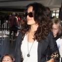 Salma Hayek And Family Leave LA And Jet To  France