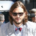 Ashton Kutcher Wears Bow Tie To David Letterman