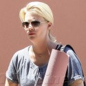 January Jones Gets Her Yoga Fix