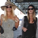Paris And Nicky Hilton Cruise Through LAX
