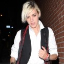 Samantha Ronson Smokes In Front Of The Viper Room In Hollywood