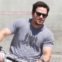 Mark Wahlberg Rides His Mini Bike
