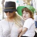 Christina Aguilera Picks Son Up In Santa Monica