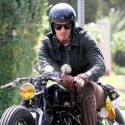 David Beckham Takes His New Motorcycle For A Ride