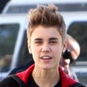 Justin Bieber Shows Off His New Hairstyle On Set