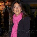 Salma Hayek Lands In NYC With Valentina