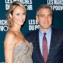 George Clooney And His Lady Love Strike A Pose In  Paris