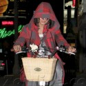 Vanessa Hudgens Goes For A Bike Ride In A Hood