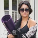 Vanessa Hudgens Does Yoga In Heart-Shaped Sunglasses