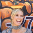 Heidi Klum Strikes A Pose At The Pumpkin Patch