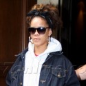 Rihanna Leaves Her Paris Hotel In Head To Toe Denim