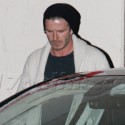 David Beckham Grabs Dinner With Pals