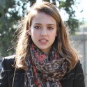 Jessica Alba Dons A Leopard Print Scarf