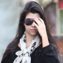 Kourtney Kardashian Braves The Rain To Go Christmas Shopping