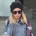 Nicole Richie Hits The Gym In A Punk Rock Jean Jacket