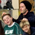 David Beckham Roughhouses With His Boys At Cruz's Karate Practice