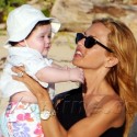 Rachel Zoe Plays With Baby Skylar On The Beach In St. Barth