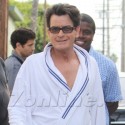 Charlie Sheen Shoots Direct TV Commercial