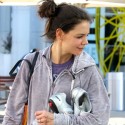 Katie Holmes Goes To Spin Class