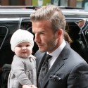 David And Victoria Beckham Take Harper To Lunch In NYC