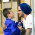David Beckham And Son Cruz Bond At Karate Class