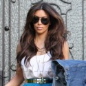 Kim Kardashian Rocks Long Blue Skirt