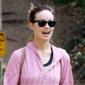 Olivia Wilde Takes Her Pup For A Walk