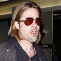 Brad Pitt Lands At LAX