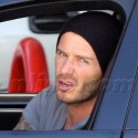 David Beckham Gets His Windows Wiped At The Gas Station