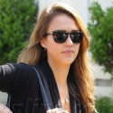 Jessica Alba Heads To Lunch In Brown Boots