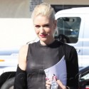 Gwen Stefani Rocks A Snug Leather Shirt