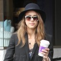 Jessica Alba Grabs Coffee With A Friend In Santa Monica