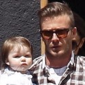 David Beckham And Baby Harper Celebrate Victoria's Birthday At Matsuhisa