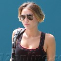 Miley Cyrus leaves pilates class looking trim.
