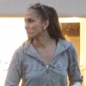 Jennifer Lopez Arrives In Set In Sweatpants