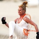 Nicollette Sheridan Works On Her Fitness In St. Barth