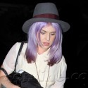 Kelly Osbourne Rocks Purple Hair At Sunset Marquis Hotel