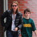Calista Flockhart Runs Errands In Brentwood With Son Liam