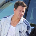 Mark Wahlberg Adjusts Himself On Set