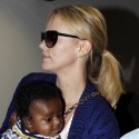 Charlize Theron And Baby Jackson Arrive At LAX