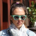 Jessica Alba Steps Out In Bright Spring Clothing