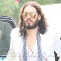 Russell Brand Arrives At Warner Bros.