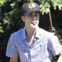 Justin Bieber Takes A Swing On The Golf Course