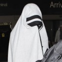 Katy Perry Hides Under A Blanket At LAX