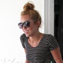 Miley Cyrus Exits Pilates In Short Shorts