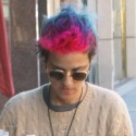Samantha Ronson Rocks Rainbow Locks
