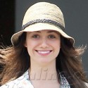 Emmy Rossum Smiles Big After Business Meeting