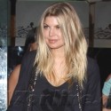 Fergie Wears Stripes At Dinner
